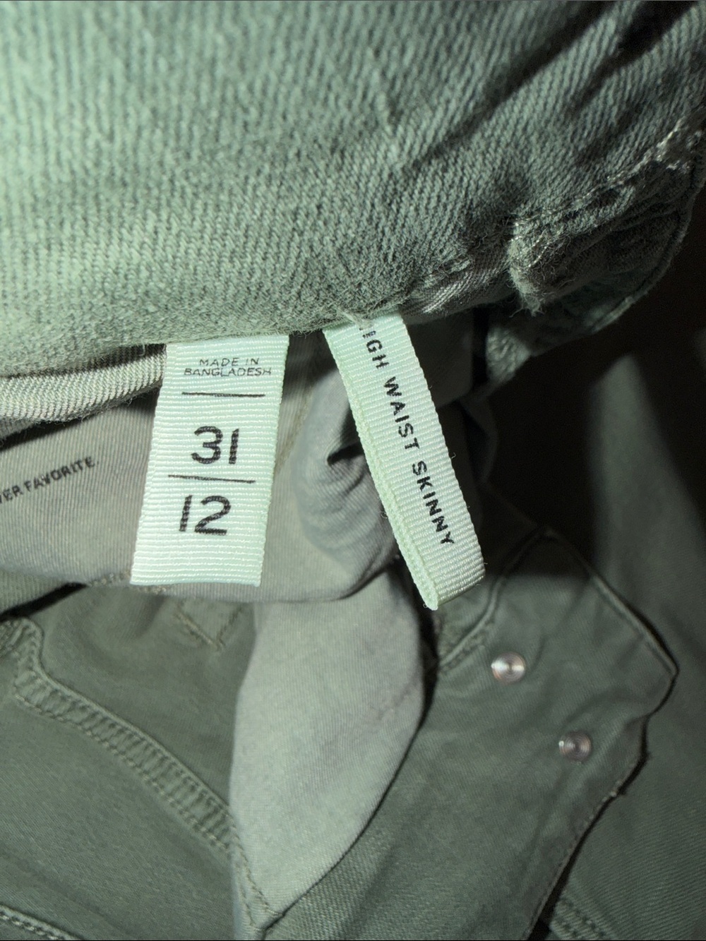 LOFT Skinny Jeans in Moss Green - Picture 2 of 7